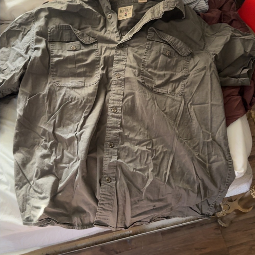 RedHead Gray Casual Button Down Shirt